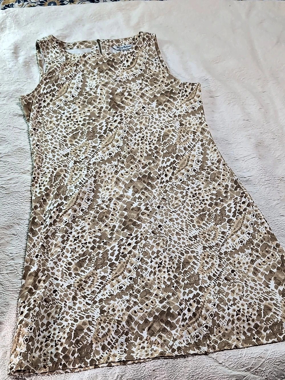 Tommy Bahama Animal Print Dress in Brown & White Size Medium Nwot